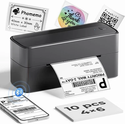 Bluetooth Shipping Label Printer or 4x6 Thermal Paper for Small Business Lot - Image 1 of 4