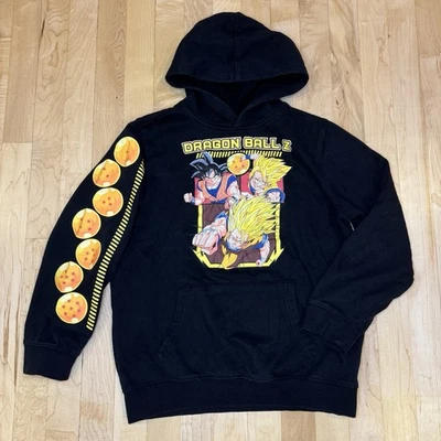 Dragon Ball Z 连帽衫青少年大号袖命中罕见 L 儿童 — 第 1/4 张图片
