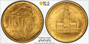 SESQUICENTENNIAL 1926 $2.50 Gold Commemorative PCGS AU58 - Picture 1 of 3