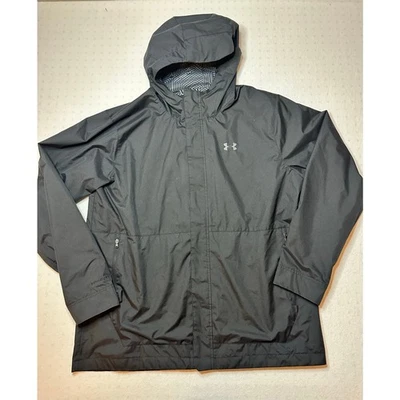 Under Armour Hombres ColdGear Infrarrojo Impermeable Chaqueta con Capucha Negra XXL Calce Suelto Foto 1 de 4