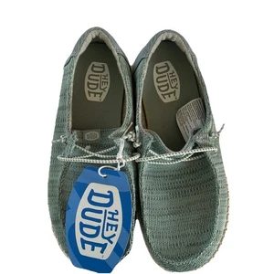 Hey Dude Wendy Youth Sport Mesh Kid's Casual Slip-On Shoes Light Blue Size YT2 - Picture 1 of 8