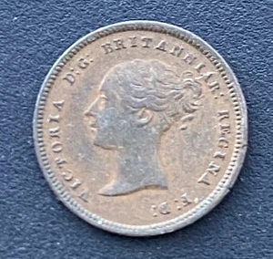 Nice 1844 Half Farthing Victoria Fractional Victorian Coin Lot G28 - Picture 1 of 4