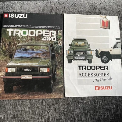 ISUZU TROOPER 4WD RANGE UK MARKET SALES BROCHURE AND ACCESSORIES GUIDE 1987 - Image 1 of 4