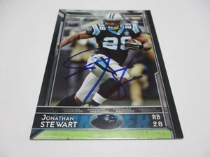 JONATHAN STEWART 2015 TOPPS NFL FOOTBALL CARTA FIRMATA IP PANTHERS RB - Foto 1 di 1