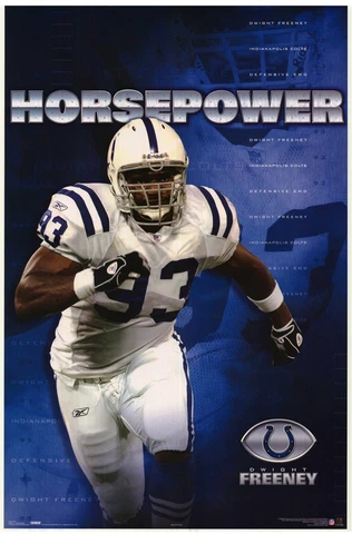 2005 COSTACOS INDIANAPOLIS COLTS DWIGHT FREENEY HORSEPOWER POSTER NEW 22x34 Cover