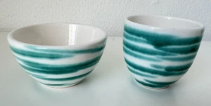 Gmundner Keramik grün geflammt 2x Blumentopf 10 cm GK697 (2408DE3) 09/25 - Imagen 1 de 5