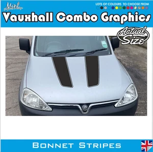Combo Vauxhall Micro Camper Capó Rayas Calcomanías Pegatinas Van Gráficos 012 - Imagen 1 de 4