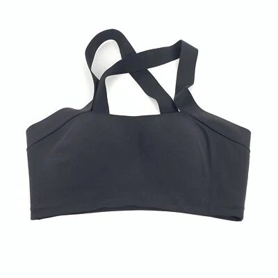 $60 Victoria's Secret Cross Strap Bandeau Sports Bra Size Small Solid Black S - Image 1 of 4