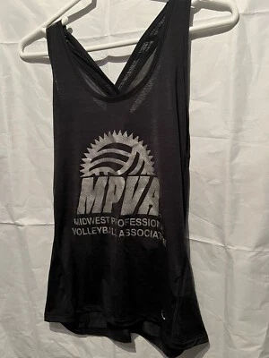 Mizuno Womens Medium Tank Top Black MPVA Sports Racerback Athletic Running NWTS - Image 1 of 4