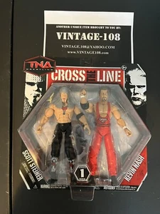 SCOTT STEINER & KEVIN NASH - TNA WRESTLING CROSS LINE - MOC NEW JAKKS V108 - Picture 1 of 2