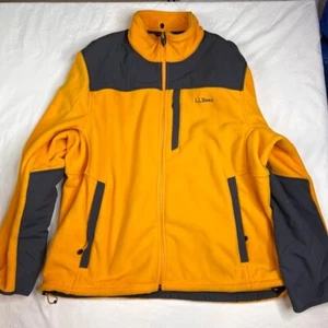 Chaqueta LL Bean Para Hombre Cremallera Completa Extra Grande Amarillo Polar A050124 - Imagen 1 de 5