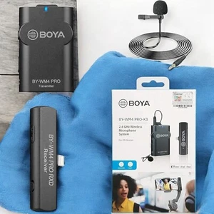 Phone Recording Microphone Boya BY-WM4 Pro Kit 2.4GHz Wireless Transmission Gift - Picture 1 of 7