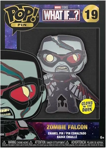 What IF…? - Zombie Falcon 19  Glows - Funko Pop! Pin - Picture 1 of 3