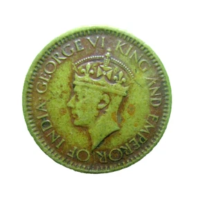 1943 CEYLON 25 CENT COIN - # 102/8/24 - Picture 1 of 4