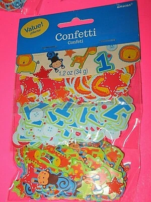 Safari Jungle Zoo 1st Birthday Table Confetti Party Supply Decor (4 packs)  Cute - Image 1 of 4