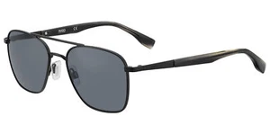 Gafas de sol de aviador Hugo Boss negras mate para hombre - HG0330S-0003-IR - Imagen 1 de 3