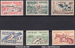 FRANCE JEUX OLYMPIQUES D'HELSINKI N° 960/965 NEUF * AVEC CHARNIERE - Picture 1 of 2