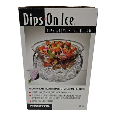 Prodyne Dips on Ice Acrylic Dip Condiment Serving Bowl Clear 16oz - Image 1 of 4