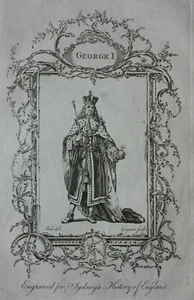 Original antique print, GEORGE I, KING OF ENGLAND, Sydney's History, 1774 - Picture 1 of 3