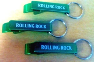 Rolling Rock Aluminum Bottle Opener Key Ring - Set of 3 - New & F/S Authentic RR - Picture 1 of 4