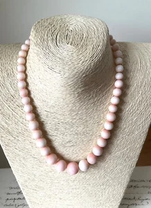 ANGEL SKIN CORAL Necklace 89g Antique Vintage BARREL CLASP Old Blush Sea Coral - Picture 1 of 20