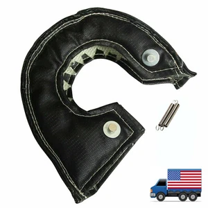 Black Turbocharger Heat Shield Blanket Fit T3 T25 T28 GT25 GT35 Turbo - Picture 1 of 3