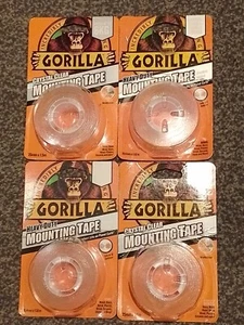 Gorilla Heavy Duty Mounting Tape Double Sided 25mm x 1.5m, x 4 Rolls - Picture 1 of 1