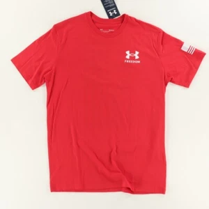 Under Armour Project Freedom T-Shirt Tinta Unita Rosso Uomo M - Foto 1 di 7