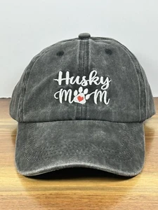 Baseballmütze Hund Mama Husky grau Damen bestickt verstellbar Haustierliebhaber - Bild 1 von 9