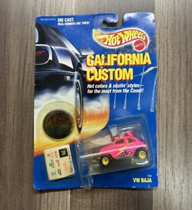 Hot Wheels California Custom VW Baja Pink Real Riders 1:64 Scale Diecast 1989