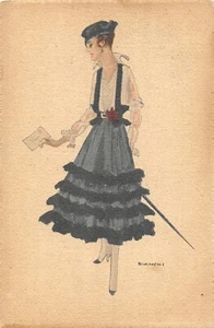 D2715) WW1 POSTA MILITARE 81 1917 CARTOLINA ILLUSTRATORE BIANCHI - Picture 1 of 2