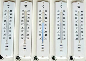 1x 3x 5x 10x Thermometer 20cm Kunststoff Zimmerthermometer Außenthermometer - Bild 1 von 6