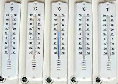 1x 3x 5x 10x Thermometer 20cm Kunststoff Zimmerthermometer Außenthermometer - Bild 1 von 4