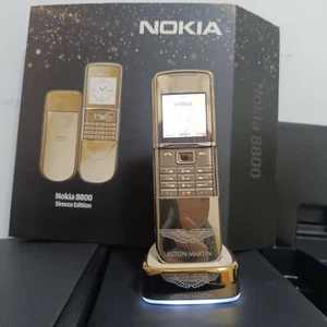 RARE NOKIA 8800 Sirocco 8800d Gold ASTON MARTIN Edition Unlocked Mobile Phone - Afbeelding 1 van 16