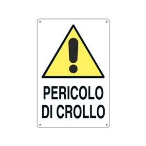 Cartello pericolo crollo 43x68 cm - Foto 1 di 1