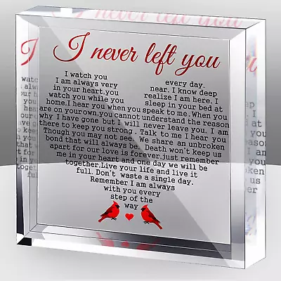 Red Cardinal Acrylic Sympathy Gifts I Never Left You Memorial Bereavement Gifts  - Image 1 of 4