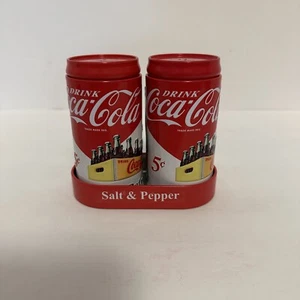 COCA-COLA Tin Salt and Pepper Set ~l - Picture 1 of 6