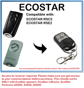 Ecostar RSC2, Ecostar RSE2 Compatibile Telecomando Rolling Codice 433.92MHz - Imagen 1 de 6
