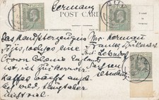 Fiji: 1908: post card Melbourne to Germany
