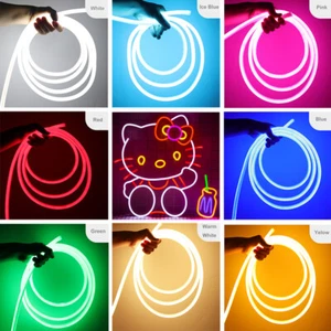 DC12V Flex LED Strip Neon Rope Lights Silicone Soft Tube Xmas Signs Decor 1-6m - Picture 1 of 48