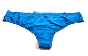 Tanga de encaje elástico Cacique panty verde azulado talla 26/28 - Imagen 1 de 3