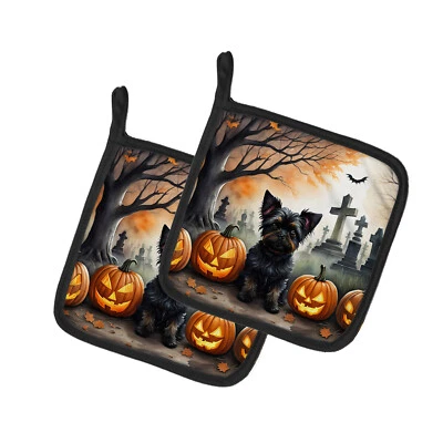 Affenpinscher Spooky Halloween Pair of Pot Holders DAC2002PTHD - Image 1 of 4