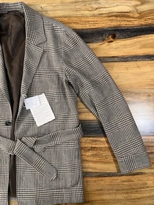 NWT Sartorio Kiton Silk Cashmere Linen Special Order Belted Field Blazer Jacket - Picture 1 of 20