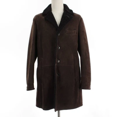 Luciano Barbera NWD Fully Lined Coat Size 52 (US Large) in Brown Suede Leather - Image 1 of 4