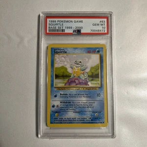 Pokémon 1999 Set Base Squirtle #63 PSA 10 GEM MINT WOTC 63/102 Vintage - Foto 1 di 2