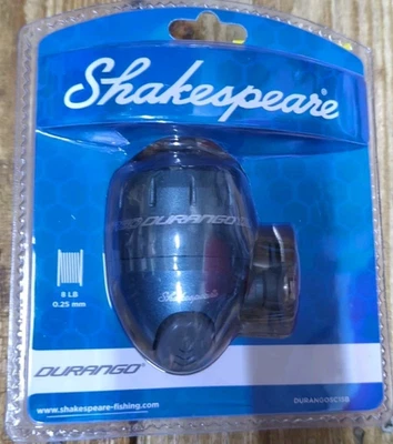 Shakespeare Durango  Fishing Reel 3.7:1 Gear Ratio 8LB Line Blue New In Package - Image 1 of 4