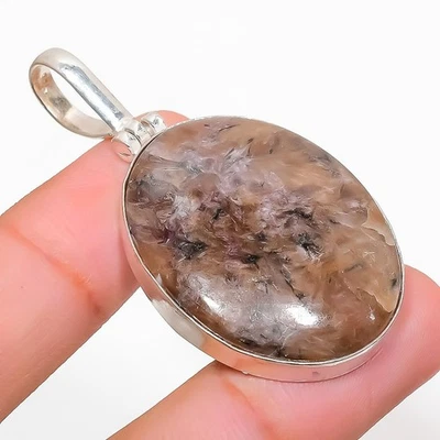 Ciondolo gioiello in argento sterling 925 fatto a mano con pietra preziosa ca... - Immagine 1 di 4