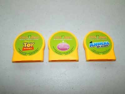 (3) Leap Frog Click Start Games Toy Story Disney Princess Animal Art Studio - Image 1 of 4