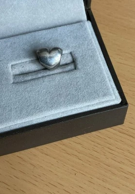 Vintage Genuine 925 Silver Pandora  Floating Heart Charm   /  925 ALE - Image 1 of 4