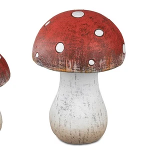 Dekoobjekt Fliegenpilz HERBSTFARBEN H. 16cm weiß rot Keramik Formano H25 - Bild 1 von 2